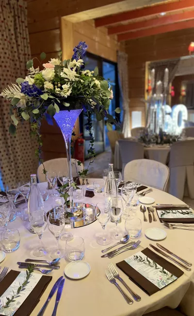 décoration de table 60 ans chic